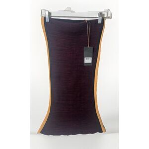 NWT Scotch & Soda Pencil Skirt Burgundy Small Ribbed Midi Thick  Rtl 125$.   Ee